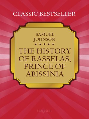 cover image of The History of Rasselas, Prince of Abissinia